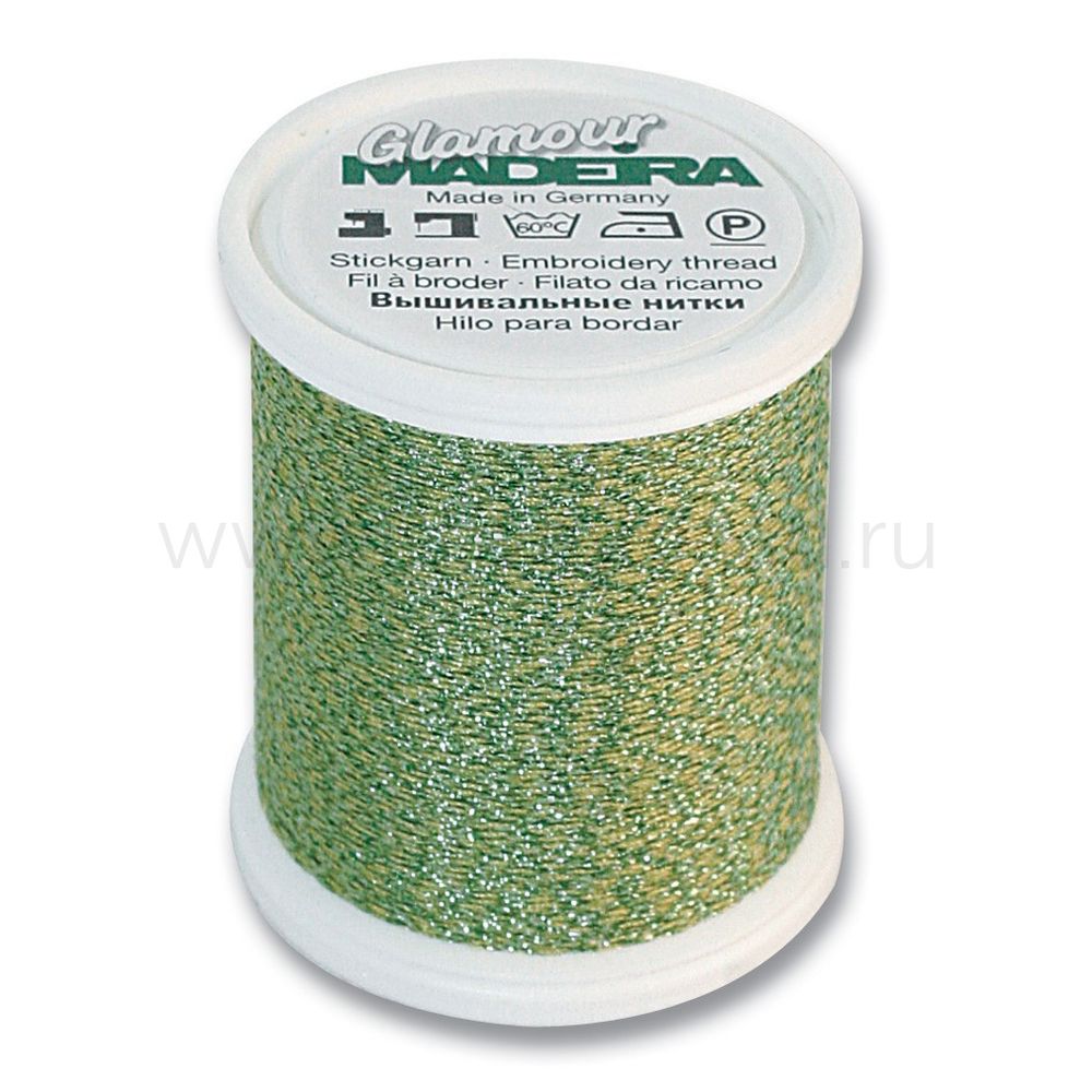 Нитки отделочные металлизированные Madeira Glamour №12, 200 м, цв. 3257, 9806, 5 катушек