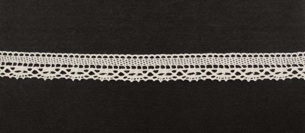 Кружево вязаное (тесьма) 16 мм цв.натуральный, Alfa, 25 метров, AF-001-000