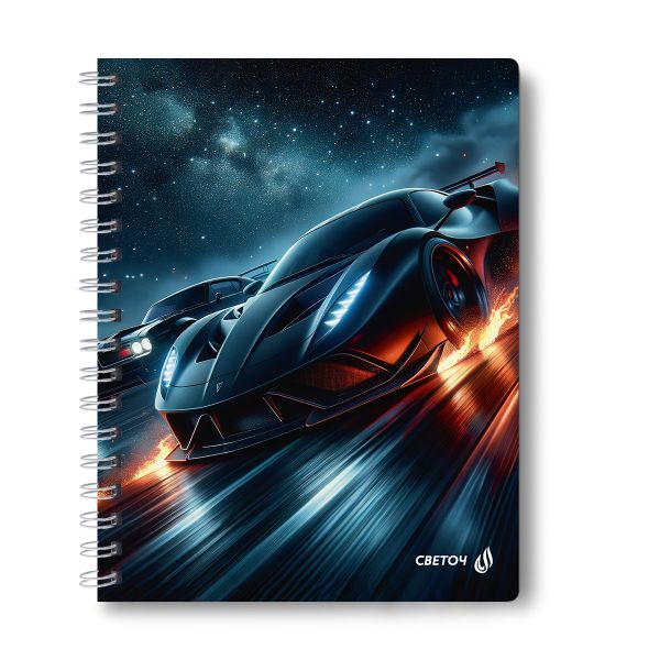 Тетрадь ученическая общая, A5 48 л. на гребне 65 г/м², белизна 100 %, 8 шт, клетка, 01175 МИКС - У руля, Светоч Т107