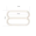 Рамки-регуляторы для бюстгальтера пластик 15.0 мм, прозрачный, 100 шт