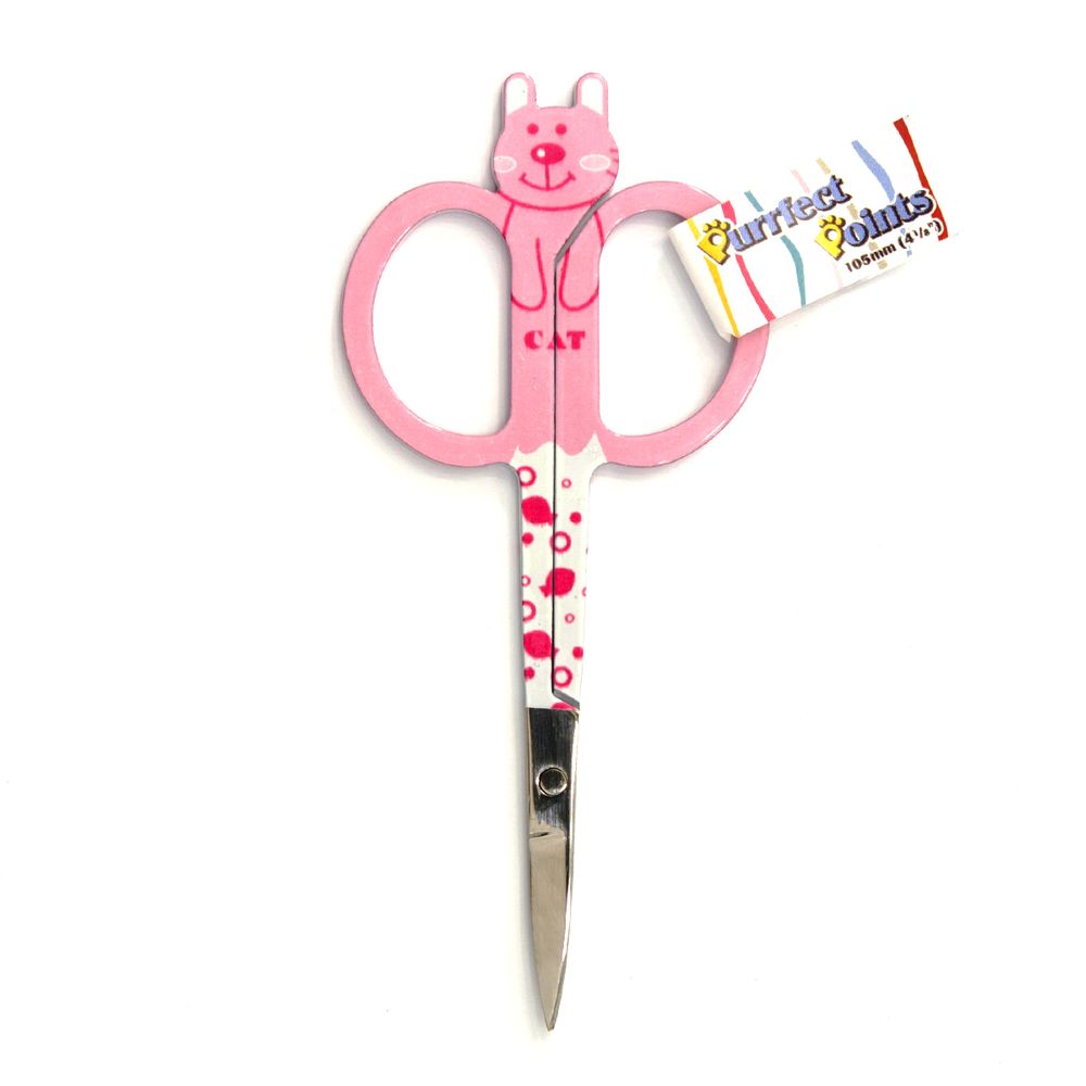 Ножницы для вышивания Котик 10.5 см, розовый, Hemline