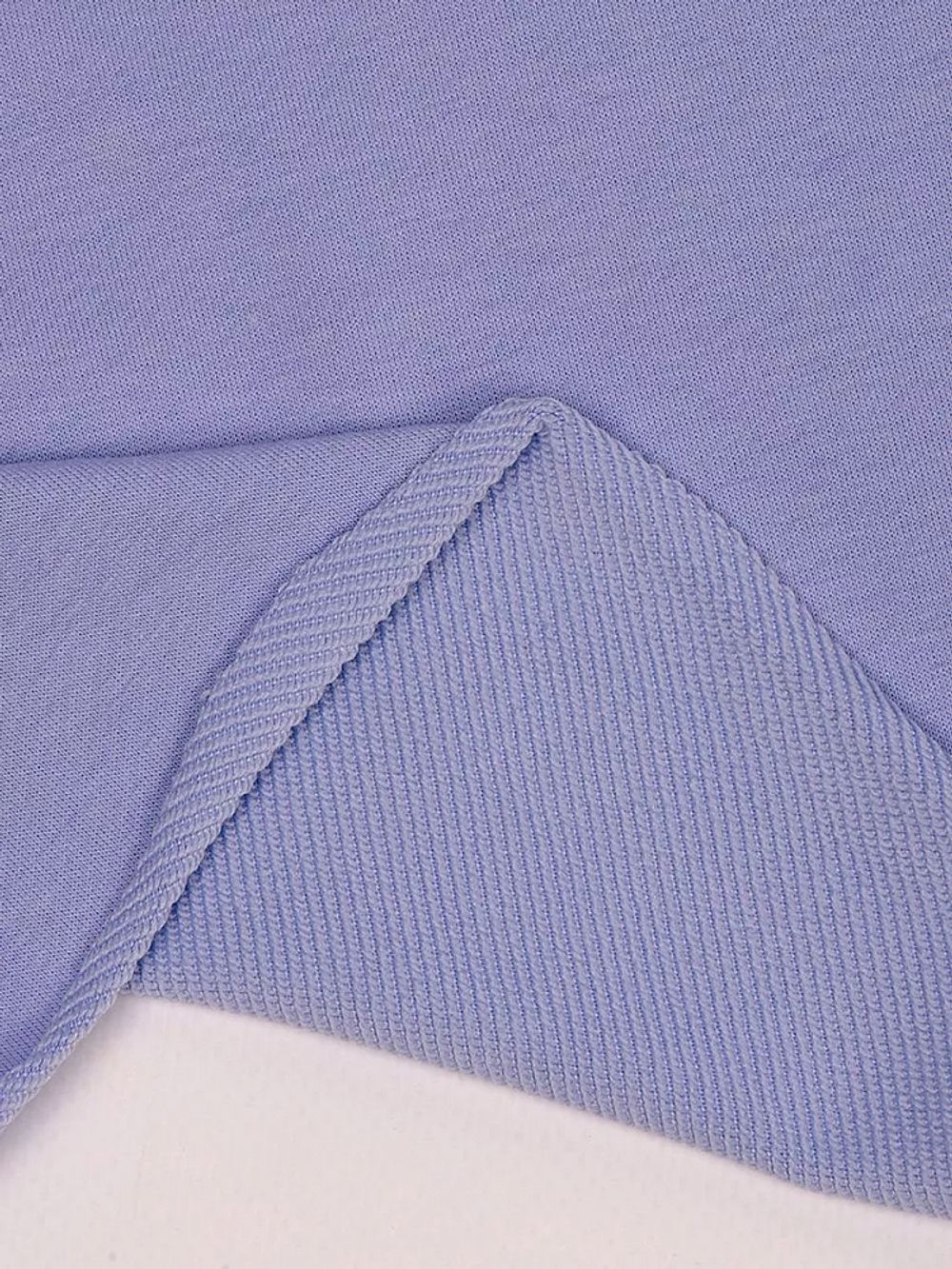 Футер 2-нитка петля поликоттон стрейч 220 г/м², 160 см / 3 метра, ФУТ2Х.TBY.ХЛ-ПЭ.S268.3, цв.S268 лавандовый