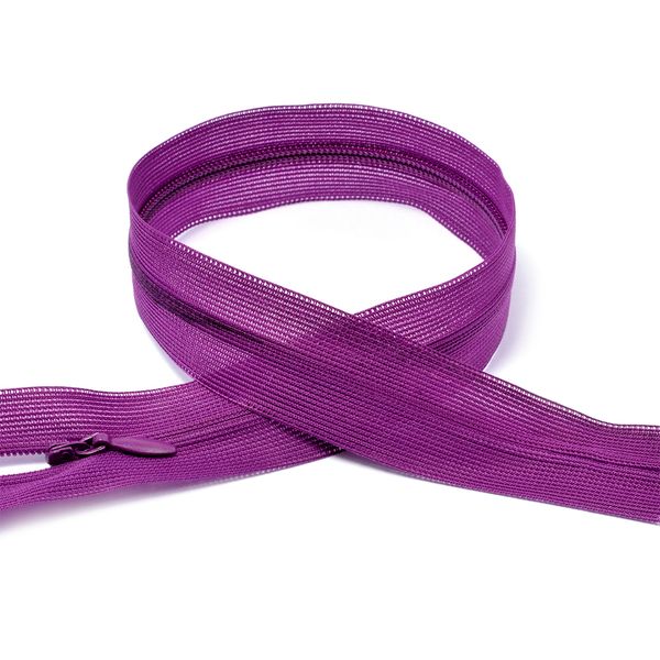 Молния потайная (скрытая) Т3 (3 мм) 1 зам., н/раз., 50 см, цв.F175 фиолетовый уп.50 шт