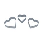 Вырубка кондитерская металл №01 сердце, 3 шт, S-Chief SHF-0035