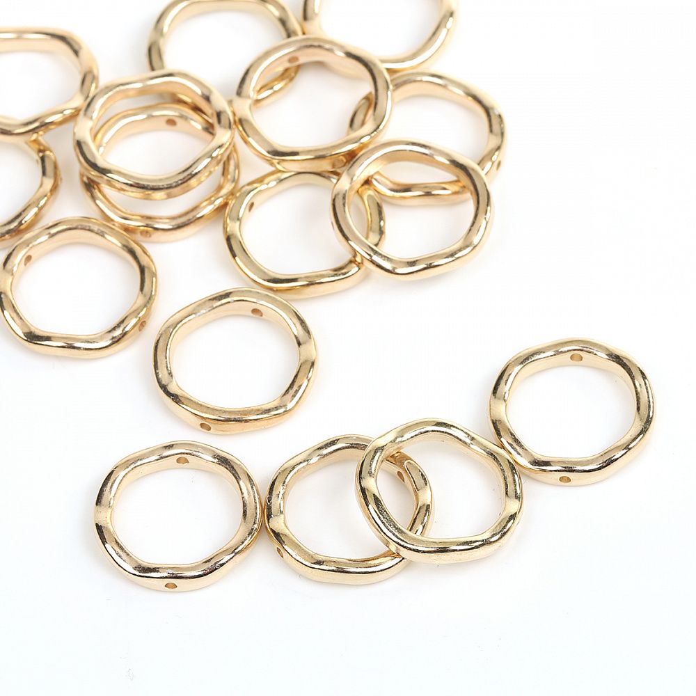 Бусины пластик под металл ⌀23 мм, 5021 цв.золото, 50 г, Ideal