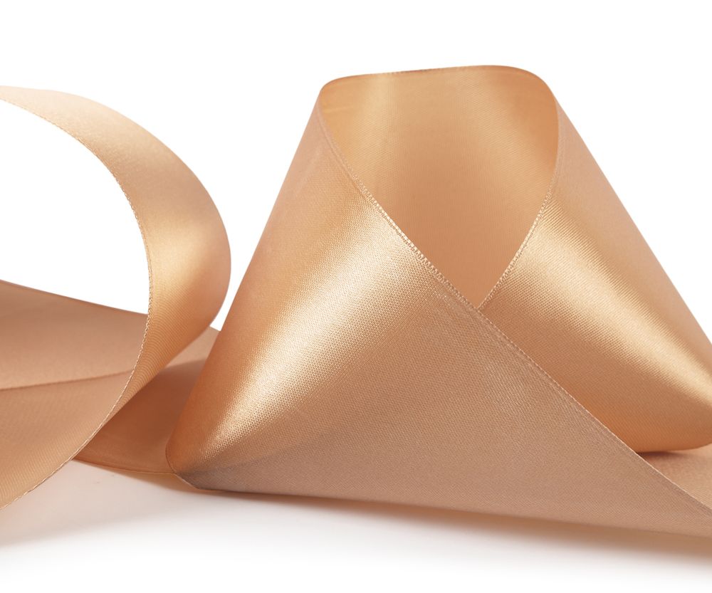 Лента атласная 1-сторонняя 75.0 мм / 33±2 метра, №146 пепельно-каштановый, в термоплёнке, Gamma