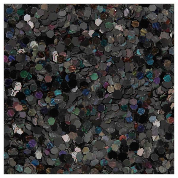 Блестки декоративные 1 мм, 25 г (5х5 г), 4.5 мл, 24 чёрный/black, Love2art GLIS-01