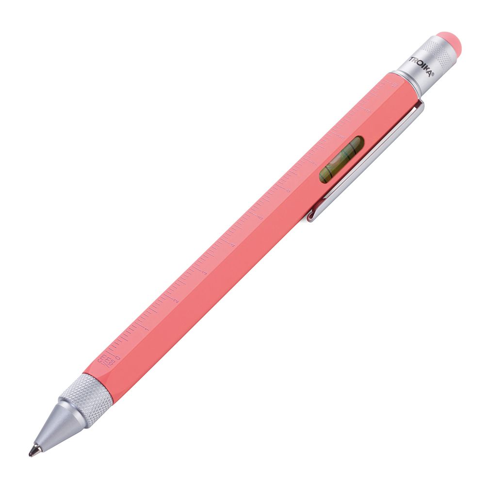 Ручка шариковая Troika многофункциональная Construction, металл, 15х1.1х1.3 см, серебро