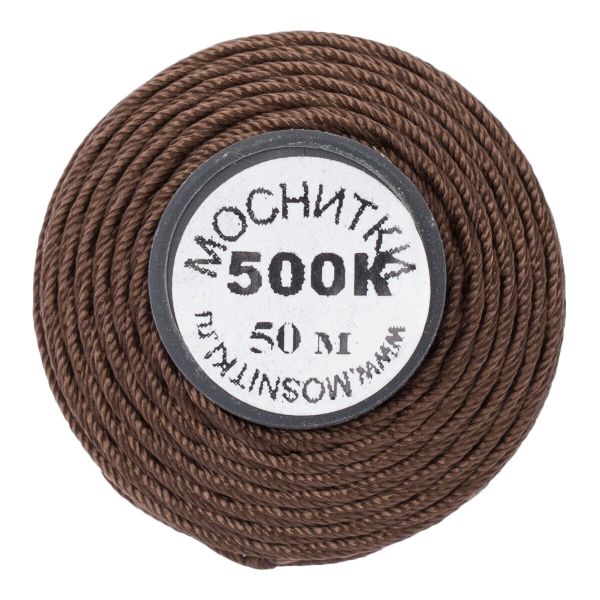 Нитки капроновые 500К, 50м, 104 коричневый, 9 катушек