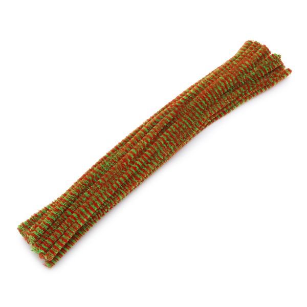 Проволока синельная двухцветная 6 мм / 300мм, 30 шт, Astra&Craft (B-058 красный/зеленый)