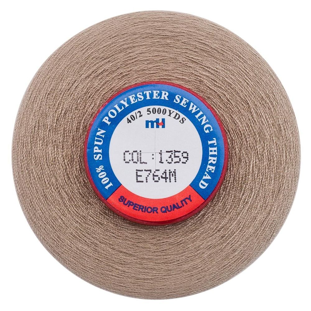Нитки швейные Euron mH 40/2, 5000 ярд, 1359 темно-бежевый, 1 катушка