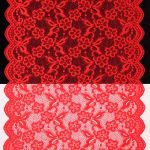 Кружево бельевое эластичное 400 мм / 13.72 м, цв. C820 красный