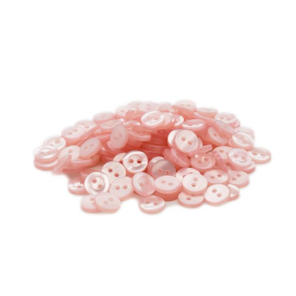 Пуговицы 2 прокола 18L, 11 мм, (col. 25 (св.розовый)), CB-M-10, 144 шт
