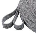 Стропа (ременная лента) 15 мм / 25 метров, толщ. 1.0 мм, [7.9 г/пог.м], 100% п/п, 33 серый
