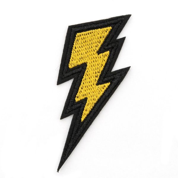 Термоаппликация Молния, желтая 3х6см, Hobby&Pro