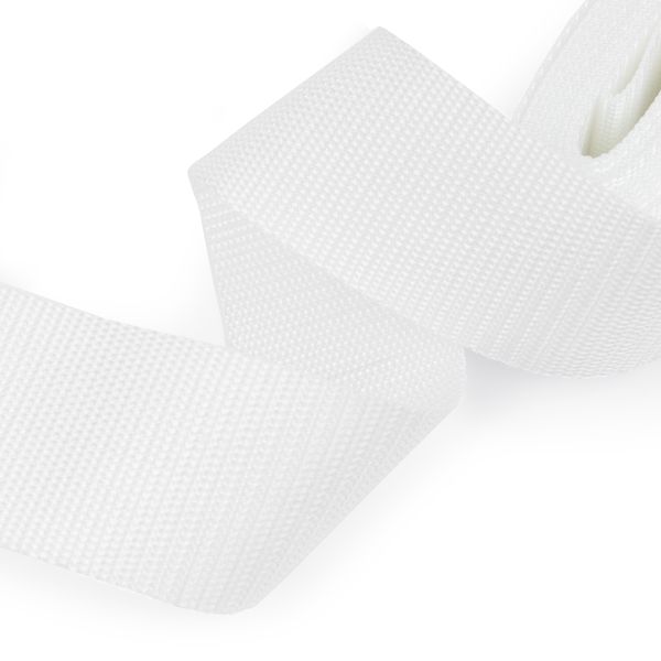 Стропа (ременная лента) 50 мм / 5х2.5 метра, 3731, белый, 3731