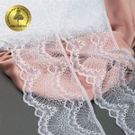 Кружево эластичное (стрейч) 100мм 30239.N цв.001 белый, 25 м, Kruzhevo