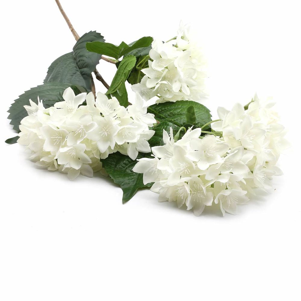 Цветы искусственные Гортензия, 70см, E Белый