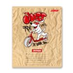 Тетрадь ученическая школьная, выборочный лак, A5+ 12 л. на скобе 65 г/м², белизна 100%, 25 шт, клетка, 000702 Весёлый Райдер, Светоч 12ТЕТк-003