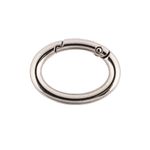 Карабин металл кольцо овал 29.0 мм (37 мм), 10 шт, 01 никель, Gamma GH-329