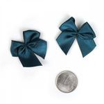 Бантики пришивные 15 мм, MJRF072 изумрудно-синий F222, уп.100 шт