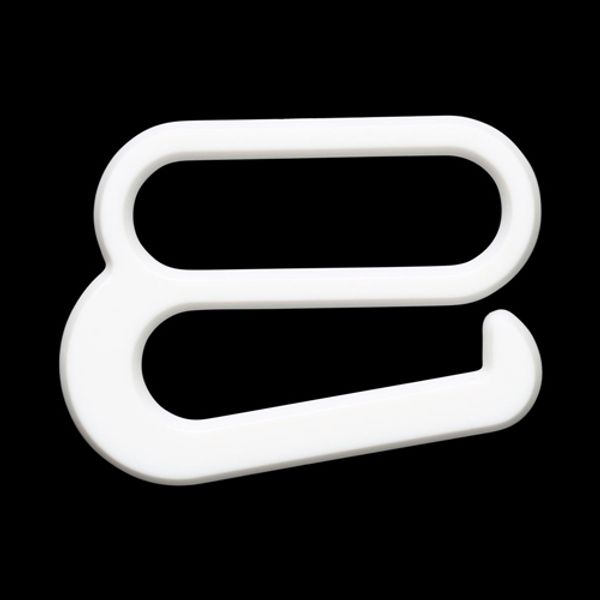 Крючки для бюстгальтера пластик 20.0 мм, 100 шт, белый, 7724208-1