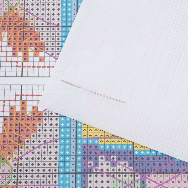 Набор для вышивания нитками Овен, Ёлочная игрушка. Фонарик 6,2х8,9см