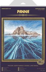 Набор для вышивания нитками Panna, Золотая серия, Россия, Озеро Байкал, 25х25 см
