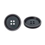 Пуговица 4 прокола 40L = 25 мм, пластик, col.B т. серый, CN2868, 36 шт