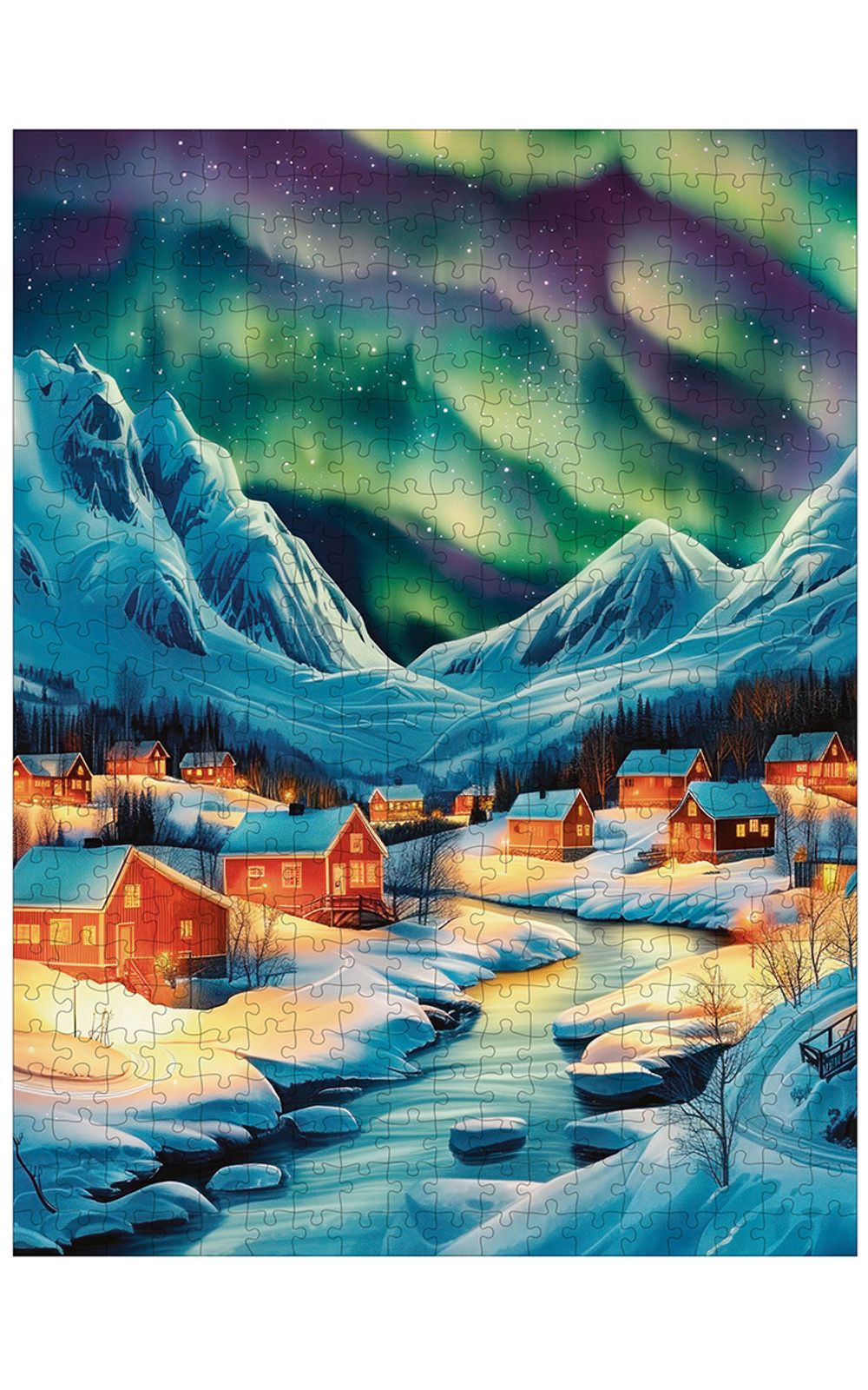 Пазл деревянный Сияние севера 500 элементов, Фрея PZLD-003
