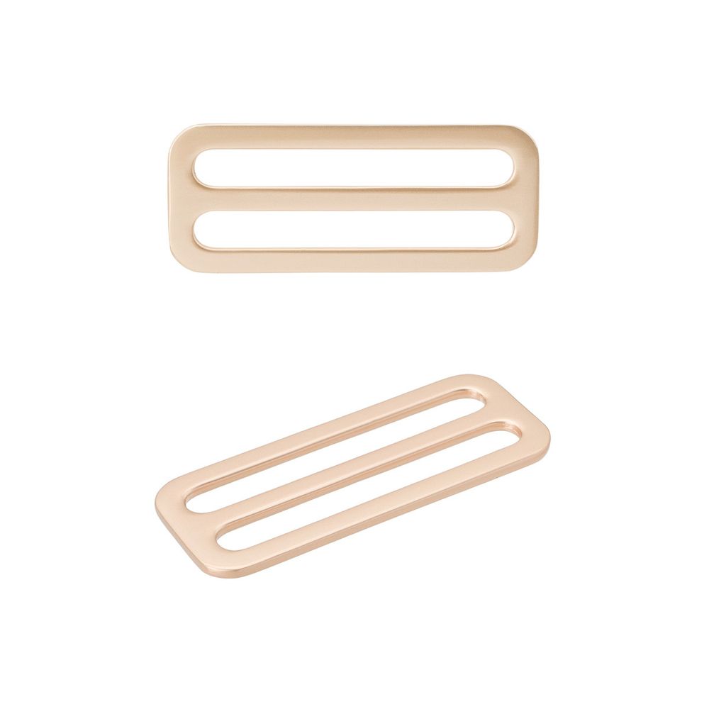 Пряжка регулировочная металл литая плоская 51.0 мм (60х24мм), золото, МВ2343, 6 шт