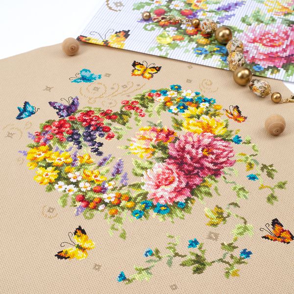 Набор для вышивания нитками Чудесная игла, Нежность Сердца 26х34 см