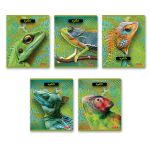 Тетрадь ученическая общая, твин лак, A5+ 80 л. на скобе 65 г/м², белизна 100%, 5 шт, клетка в термоусадочной пленке, 000487 Рептилии, Светоч 80ТСК5_8_2_1