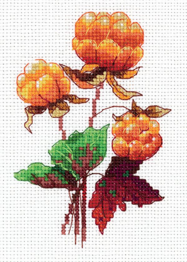 Набор для вышивания нитками Klart, Морошка, 10,5х14 см