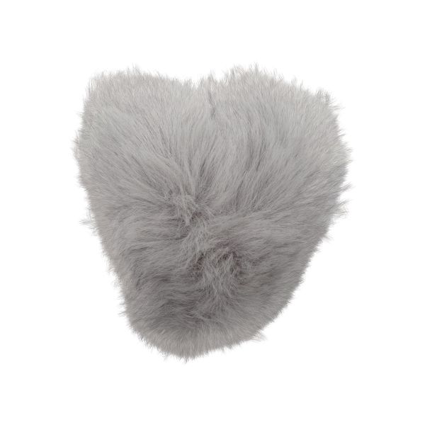 Помпон-сердце 100 мм, св.серый, 2 шт, FRA11-8LR221