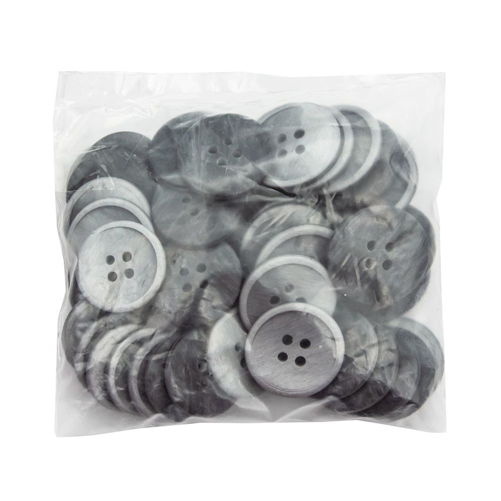 Пуговицы 4 прокола мужская костюмные 391387/4 32 (3903 серый мат.), 50 шт