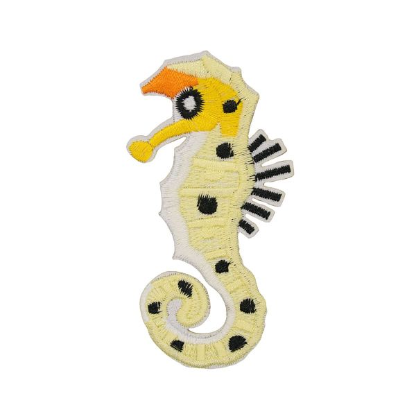 Термоаппликация Морской конек, желтый, 4.8*9см, Hobby&Pro