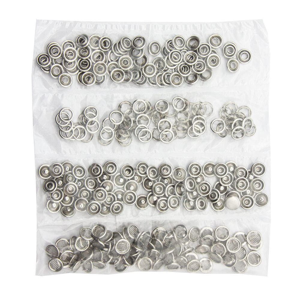 Кнопка рубашечная (джерси) сеточка ⌀9.5 мм, ≈72 шт, МЕТАЛЛ, никель, NEW STAR