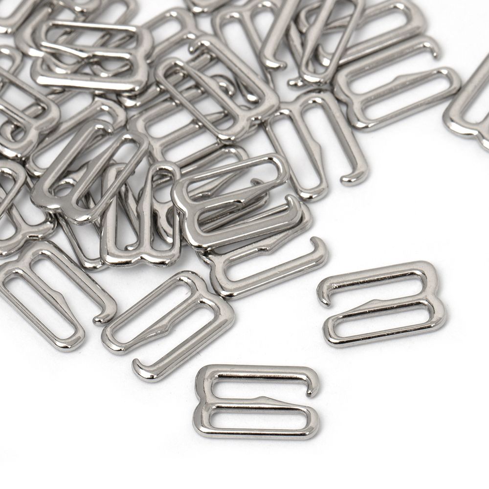 Крючки для купальника металл 10.0 мм, никель, 1000 шт