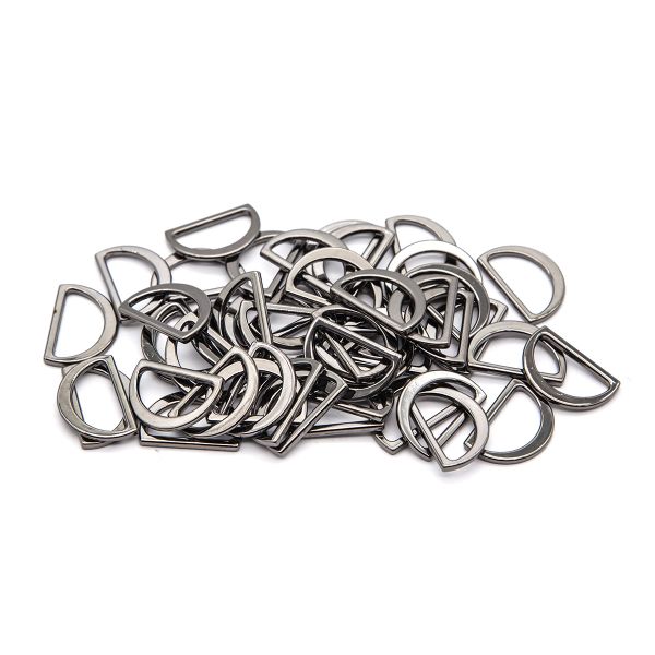 Полукольцо литое металл внутр. 25 мм (внешн. 30х20 мм), 50 шт, цв.черный никель, 819-035