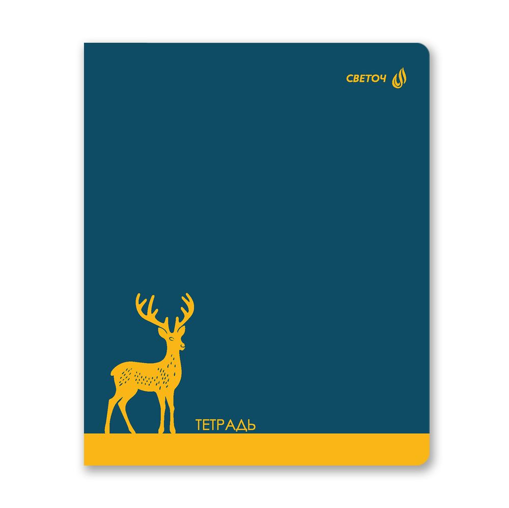 Тетрадь ученическая общая, A5 96 л. на скобе 65 г/м², белизна 100% 5 шт клетка, 01529 Однотонные приключения, Светоч Т91