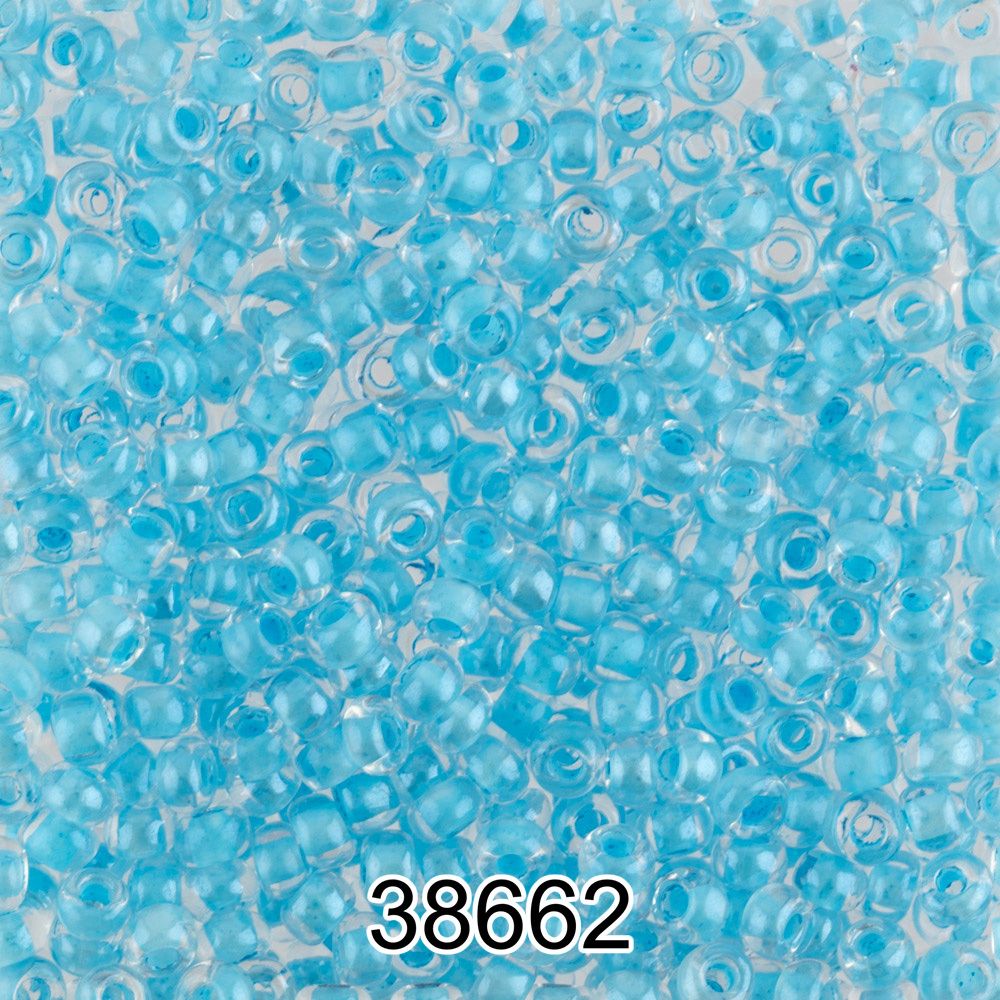 Бисер Preciosa 10/0 (2.3 мм), 500 г, 38662 (Ф434) св.лазурный