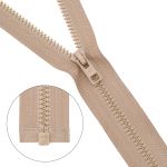 Молния трактор Arta Т6 (6 мм) 1 зам., разъем., 40 см, (2076), A128 бежевый, НОВЫЙ МАТОВЫЙ ЗАМОК, уп.5 штук