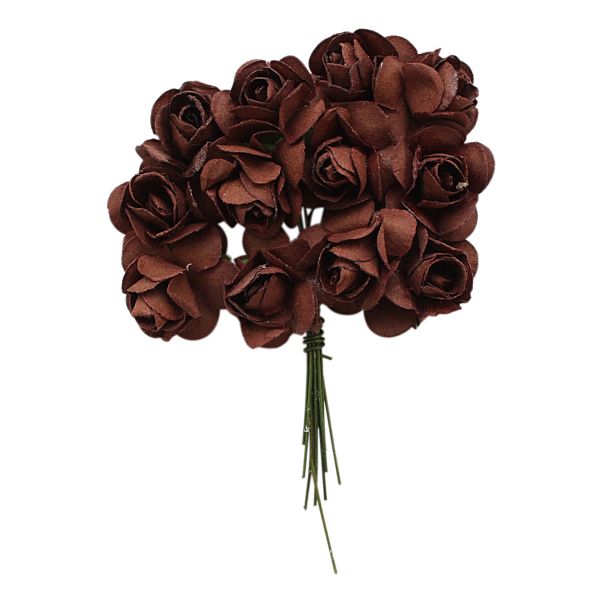 Цветы искусственные декоративные 2х2см, 24 шт, Астра, E19 коричневый