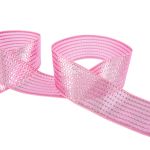 Лента металлизированная Стрела 40±2 мм / 25±0.5 метров, розовый / pink, Blitz