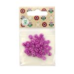 Украшения декоративные пуговицы Мини 2 прокола, 6мм, уп/50 шт ± 2 шт цв.сиреневый