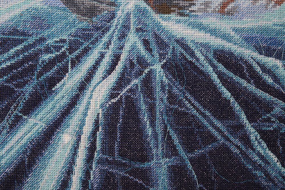 Набор для вышивания нитками Panna, Золотая серия, Россия, Озеро Байкал, 25х25 см