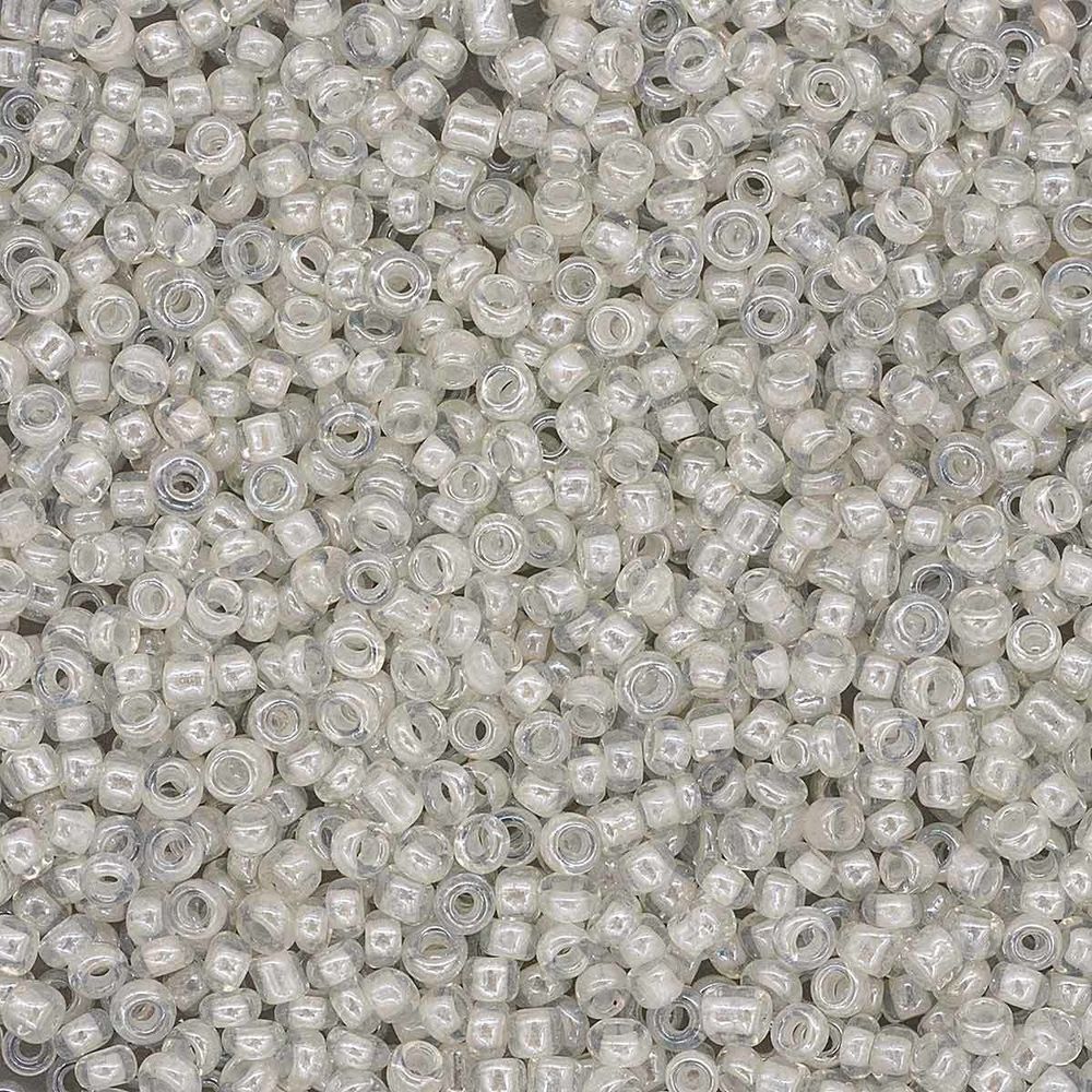 Бисер Astra&amp;Craft 11/0 (2.1 мм), 200 г (10х20 г), цв. 2201 белый/прозр.с.цвет.центром (глянцевый)