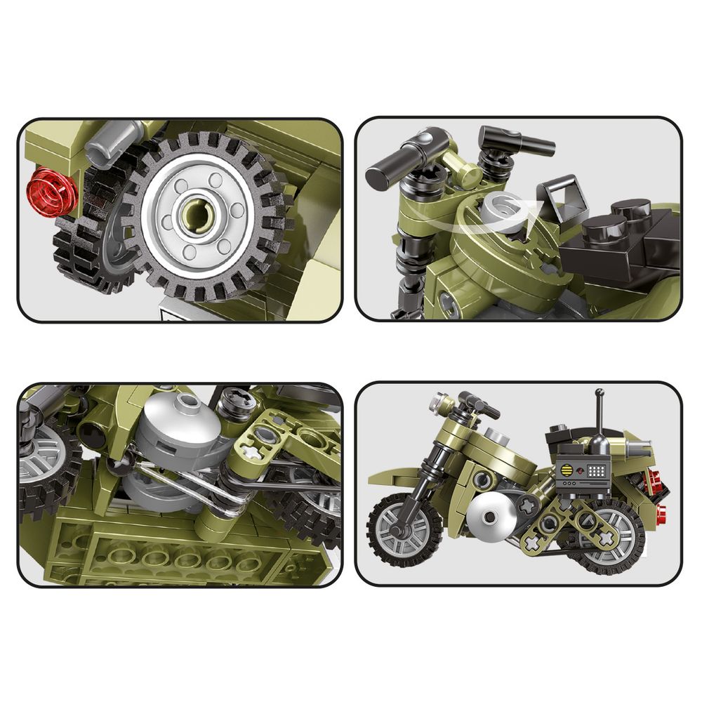 Конструктор пластиковый Мотоцикл 236 элемент, Поделкин PLJ-03