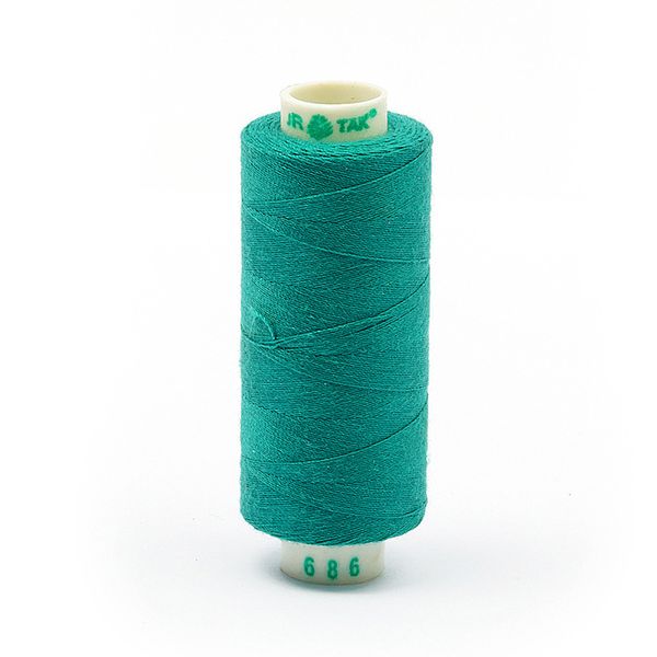 Нитки швейные бытовые Dor Tak 40/2, 366 м / 10 кат., 686 бирюзовый